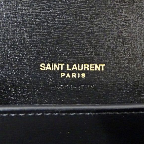 Saint Laurent Pouch Women Brand Shoulder Pouch Leather Black Phone Pouch Phone - Picture 6 of 10
